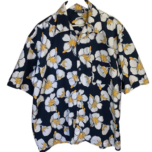 Burnside Aloha Hawaiian Tropical Tiki Floral Print Button Shirt M-090 Sz XL - Picture 1 of 7